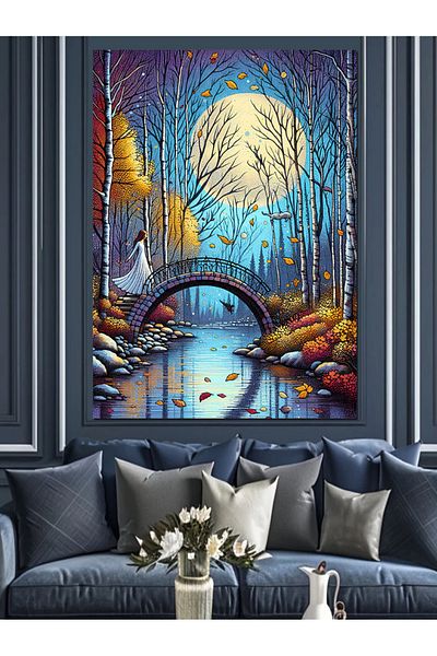 Tablomega Magical Bridge Decorative Canvas - Mdf Wooden Painting