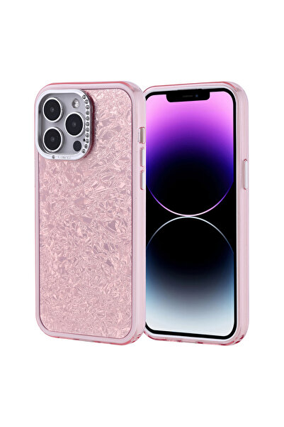 Nezih Case Apple iPhone 15 Uyumlu Kırık Cam Görünümlü Işıltılı Kapak Kılıf