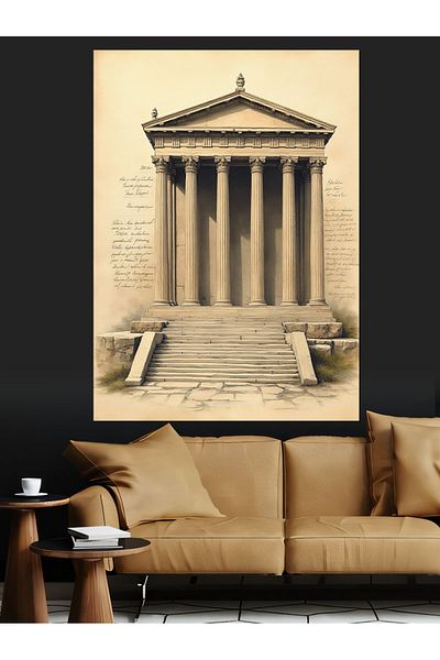 Tablomega Pânză decorativă Templu Antic - Lemn MDF