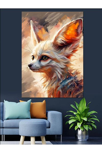 Tablomega Small Dog Decorative Canvas - Mdf Wooden Painting