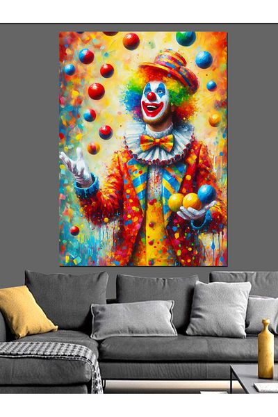 Tablomega Pânză decorativă Jongleur Clovn - Lemn MDF