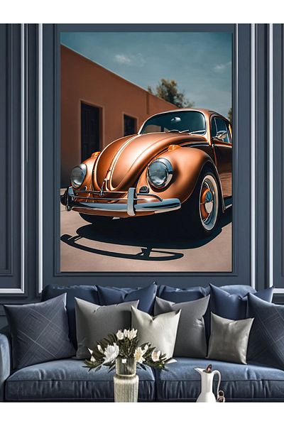 Tablomega Pânză decorativă pentru mașină retro Vosvos - Lemn MDF