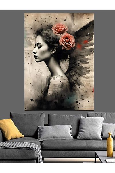 Tablomega Pânză decorativă pentru femei Melek - Lemn MDF