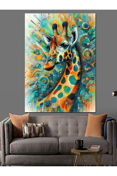 Tablomega Colorful Peacock Decorative Canvas - Mdf Wooden Painting