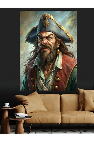 Tablomega Pictură Decorativă Portret Pirat - Lemn MDF
