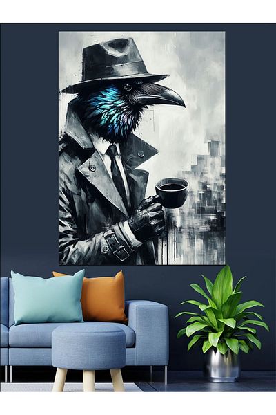 Tablomega Mysterious Detective Decorative Canvas - Mdf Wooden Painting