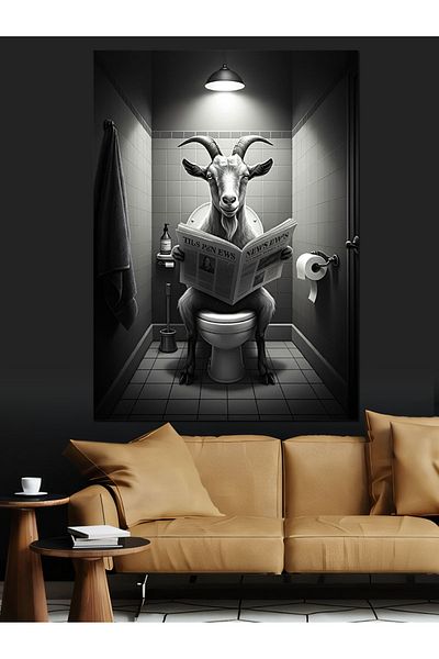 Tablomega Pânză decorativă Weird Goat - Lemn MDF