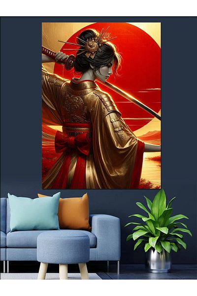 Tablomega Pânză Decorativă Samurai Femei - Lemn MDF