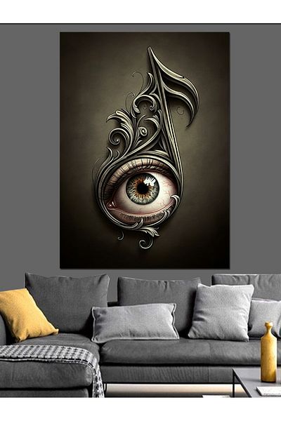 Tablomega Musical Eye Decorative Canvas - Mdf Wooden Painting