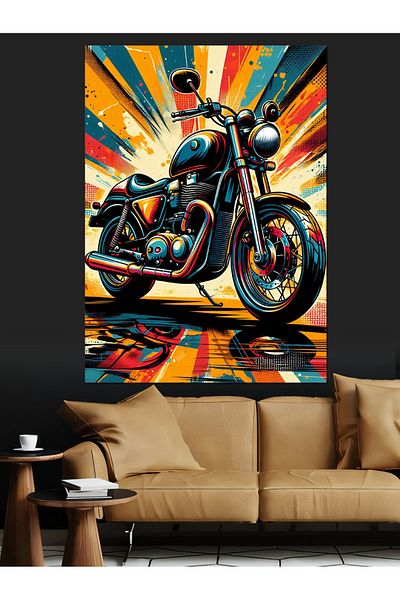 Tablomega Classic Motorcycle Decorative Canvas - Mdf Wooden Painting
