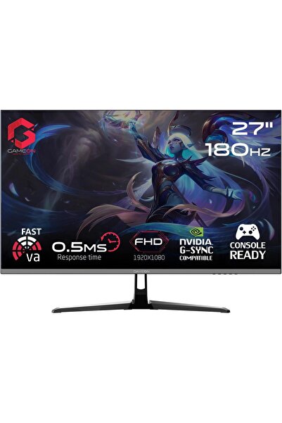 GAMEON GOPS27180VA 27 Inch Gaming Monitor FHD, 180Hz, 0.5 ms, HDMI 2.0, Adapt...
