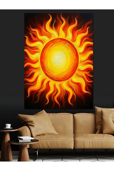 Tablomega Pânză decorativă Bright Sun Illustration - Lemn MDF