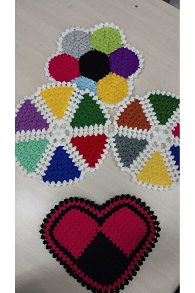 Papatyam 4 قطع محبوكة يدويًا - منشفة حمام / دش / منشفة مهر / مهر مصنوع يدويًا