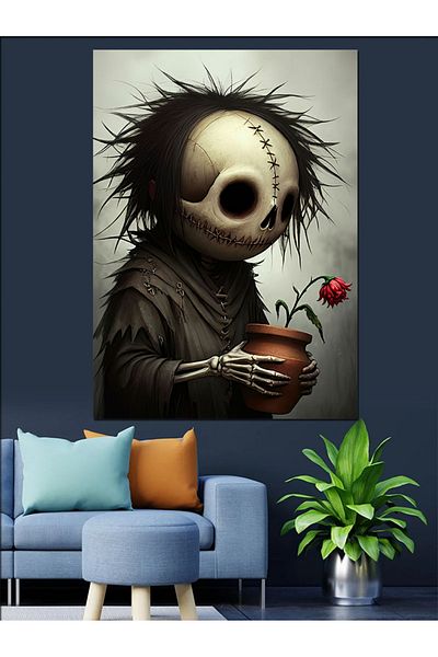 Tablomega Horror Mask Decorative Canvas - Mdf Wooden Painting