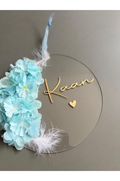 Pembe Ağaç Tasarım Atölyesi Özel Tasarım Süslü Şeffaf İsimli Pano Kapı Süsü-isme Özel Bebek Çocuk Genç Kapı Süsü