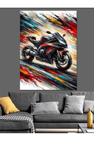Tablomega Pânză decorativă rapidă pentru motociclete - pictură din lemn MDF