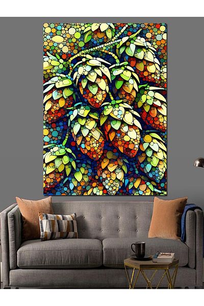 Tablomega Colorful Cone Decorative Canvas - Mdf Wooden Painting