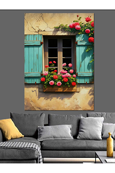 KanvasSepeti Цветна декоративна платнова картина с маслени бои, текстурирана ...