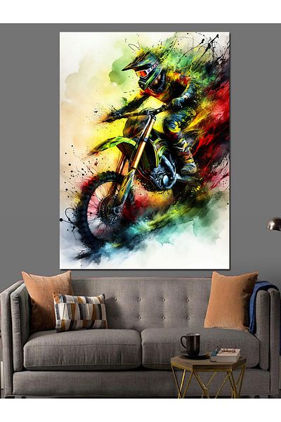 Tablomega Motor Driver Decorative Canvas - Mdf Wooden Painting