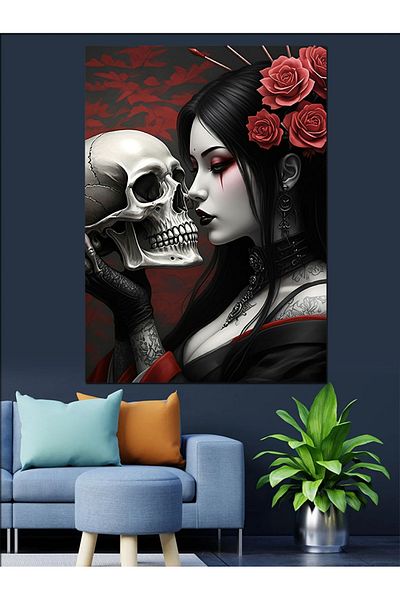Tablomega Immortal Lovers Decorative Canvas - Mdf Wooden Painting