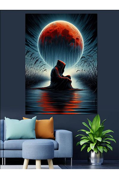 Tablomega Pânză decorativă Moon And Ghost - Lemn MDF