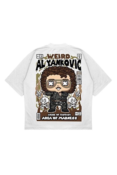 PURE EFFECT Unisex Oversize kroj Weird Al Yankovic Leđa Štampano Kutna kroja ...
