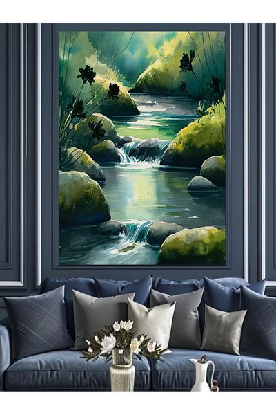 Tablomega Pânză decorativă Nature Stream - Lemn MDF