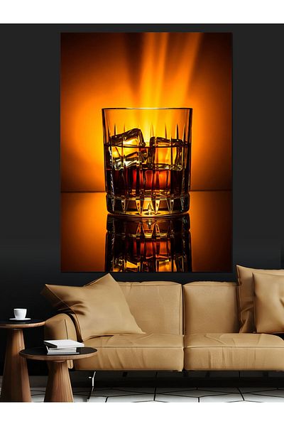 Tablomega Frosted Glass Decorative Canvas - Mdf Wooden Table