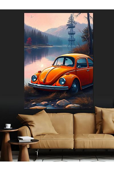 Tablomega Classic Vosvos Decorative Canvas - Mdf Wooden Painting