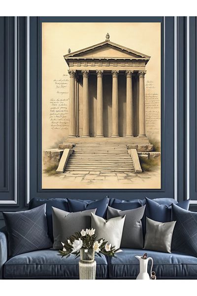 Tablomega Pânză decorativă Templu Antic - Lemn MDF