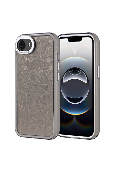 Nezih Case Apple iPhone 16E Uyumlu Kırık Cam Görünümlü Işıltılı Kapak Kılıf