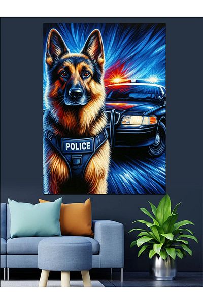 Tablomega Dog Decorative Canvas - Mdf Wooden Painting