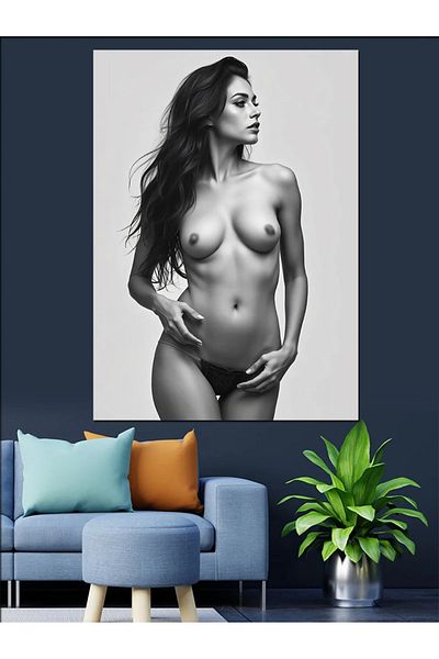 Tablomega Nude Woman Decorative Canvas - Mdf Wooden Painting