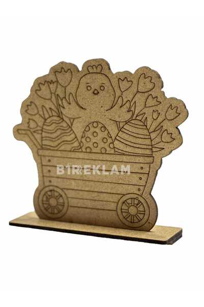 BİR LAZER Cute Chick and Colorful Eggs Wooden Painting Activity Educational Montessori Children's Development Toy