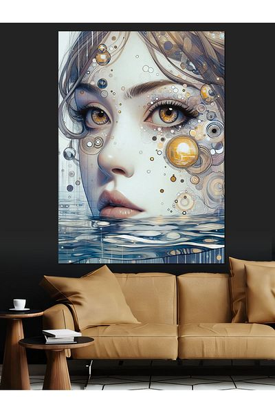 Tablomega Tear Woman Decorative Canvas - Mdf Wooden Painting