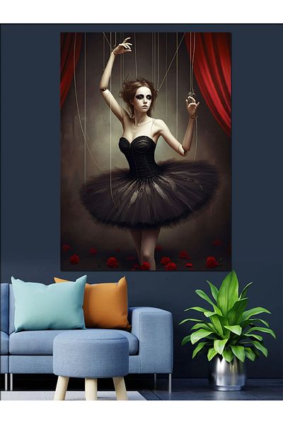 Tablomega Ballerina Woman Decorative Canvas - Mdf Wood Art Print