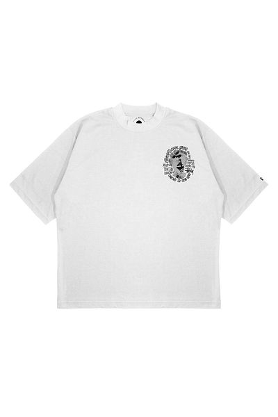 PURE EFFECT Tricou unisex oversize Stüssy Camelot Harju cu țesătură groasă