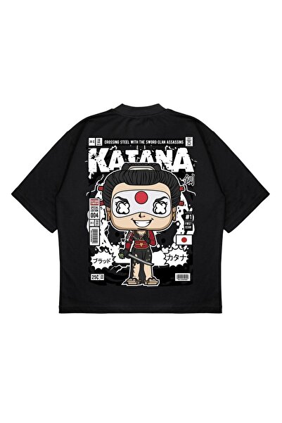 PURE EFFECT Unisex Oversize kroj Katana leđa Štampano Kutna kroja Debeli mate...