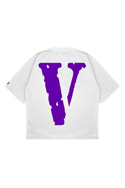 PURE EFFECT Μπλουζάκι Unisex Oversize Vlone Friend- Μπλουζάκι με στάμπα λευκό με στάμπα σε κουτί με χοντρό ύφασμα