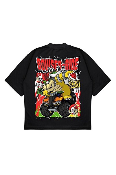 PURE EFFECT Unisex Oversize kroj Bowser-ride Mario ranac Štampano Boxy Fit de...