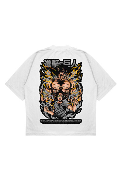 PURE EFFECT Unisex Oversize kroj Attack On Titan Eren ruksak Štampano čvrsta ...