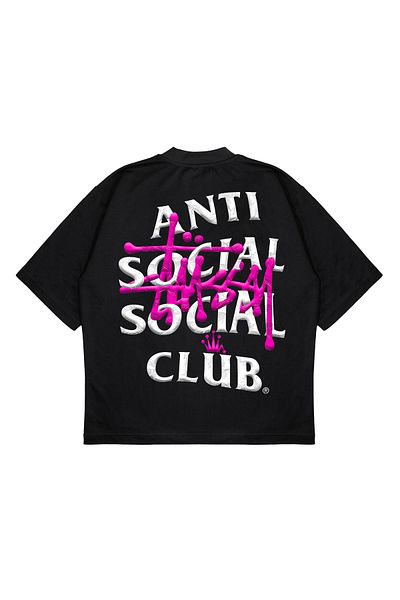 PURE EFFECT Unisex Oversize Boxy Fit Klizam T-shirt Χοντρό ύφασμα