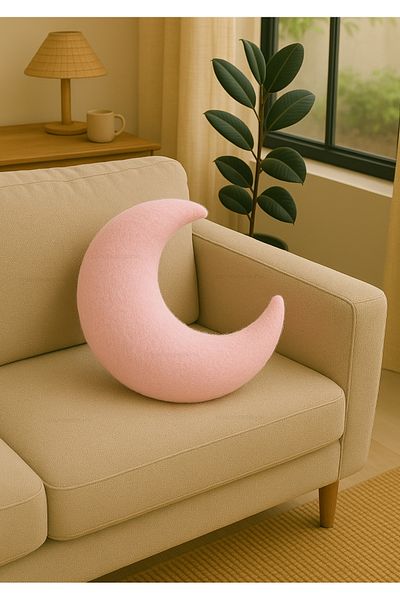 Plush Soft Decorative Plush Moon - Crescent Throw Pillow - Pillow - Cushion Fiber Filled - Imported Fabric