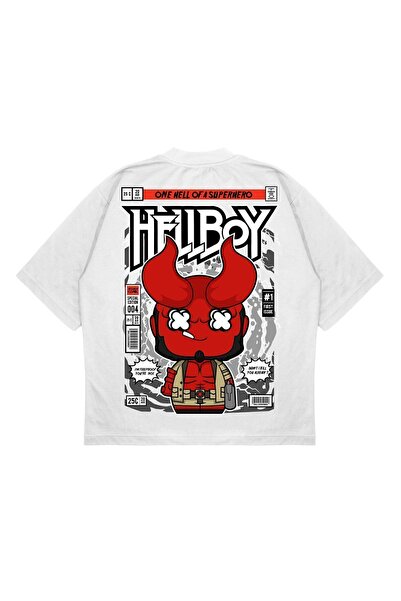 PURE EFFECT Unisex Oversize kroj Hellboy ranac Štampano širokog kroja od debe...