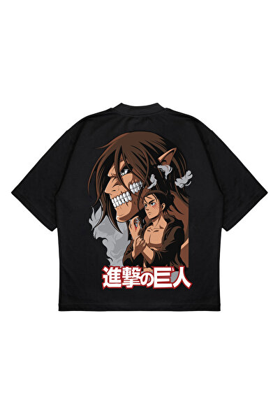 PURE EFFECT Unisex Oversize kroj Attack On Titan Transform Štampano Boxy Fit ...