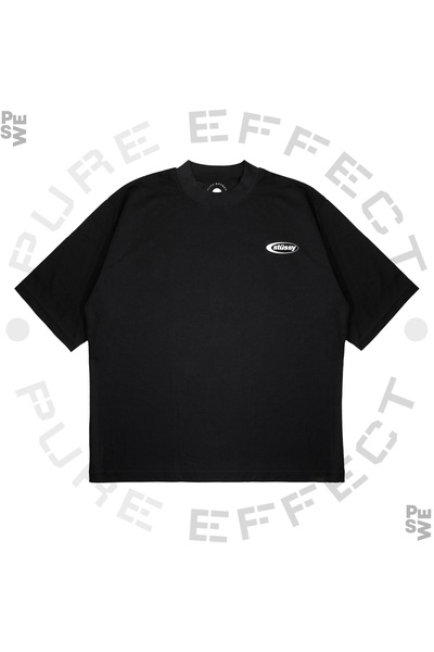 PURE EFFECT Unisex Oversize Elips Logo Baskılı Boxy Fit Kalın Kumaşlı (240gsm...