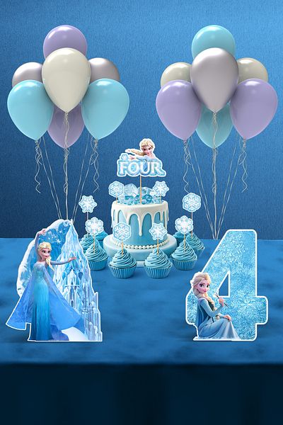 Hey Parti Mini Frozen Elsa Birthday Party Set (3-5 Years)