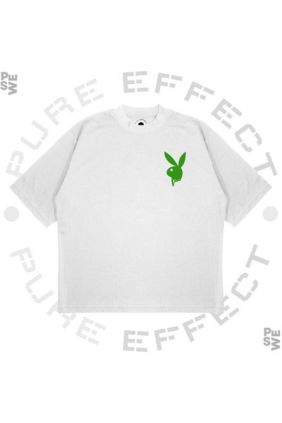TRAGEDY Μπλουζάκι Unisex Oversize Vlone Rabbit Green Printed Boxy Fit από χοντρό ύφασμα
