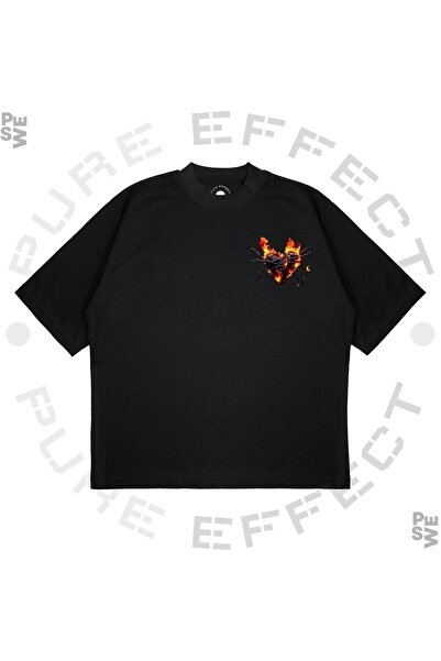 PURE EFFECT Унісекс Oversize Chaotic Romance з принтом Boxy Fit з товстої тка...