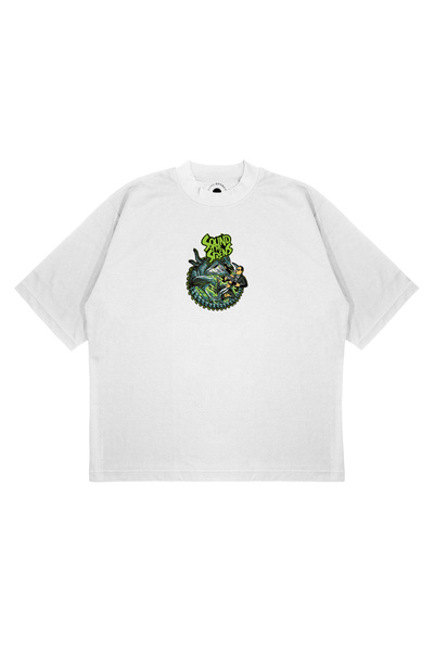 PURE EFFECT Unisex Oversize kroj Muškarci u crnoj Štampano Boxy Fit debele tk...